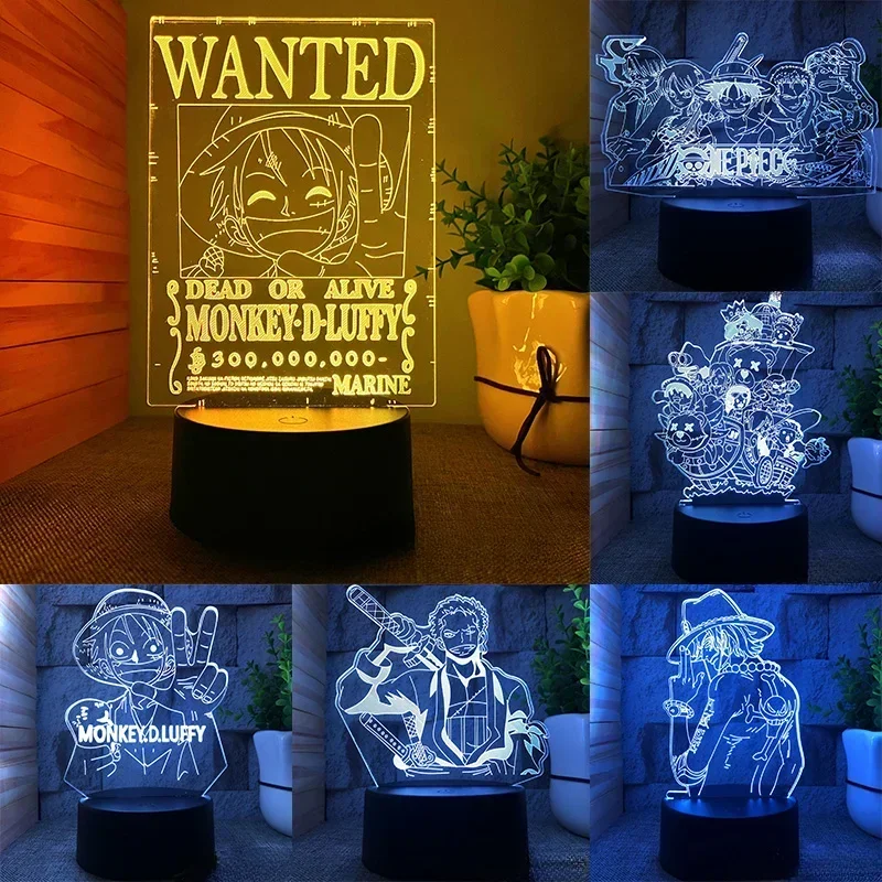 Anime One Pieces Lamp Action Figure Luffy Sanji Roronoa Zoro Nami 3D Led Night Light Child Anime Gift Color Changing Model Gift
Anime One Pieces Lamp Action Figure Luffy Sanji Roronoa Zoro Nami 3D Led Night Light Child Anime Gift Color Changing Model Gift