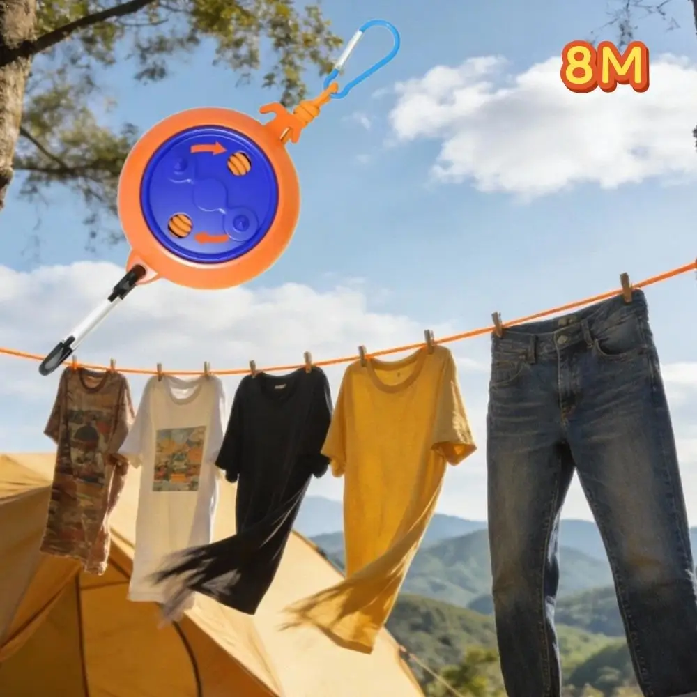 8M Retractable Clothesline Outdoor Travel Portable Clothes Drying Rack Windproof Washing Line For Camping Hiking Laundry Hanger
8M Retractable Clothesline Outdoor Travel Portable Clothes Drying Rack Windproof Washing Line For Camping Hiking Laundry Hanger