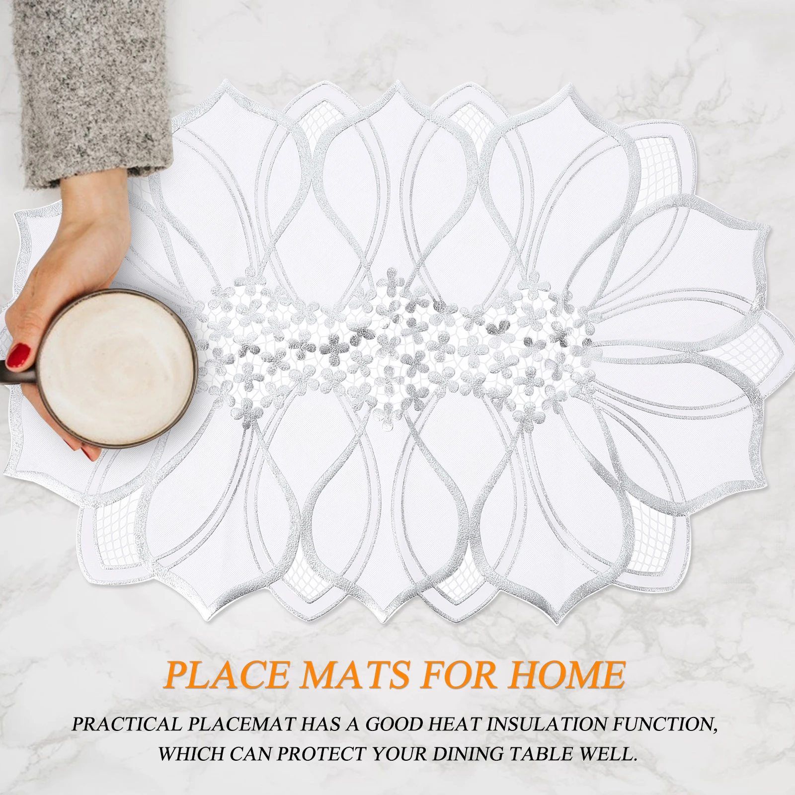 PVC Placemat Heat Insulation Protects Dining Table Gift Festival Parties Hotels Creative Shape Excellent Workmanship for Home
PVC Placemat Heat Insulation Protects Dining Table Gift Festival Parties Hotels Creative Shape Excellent Workmanship for Home