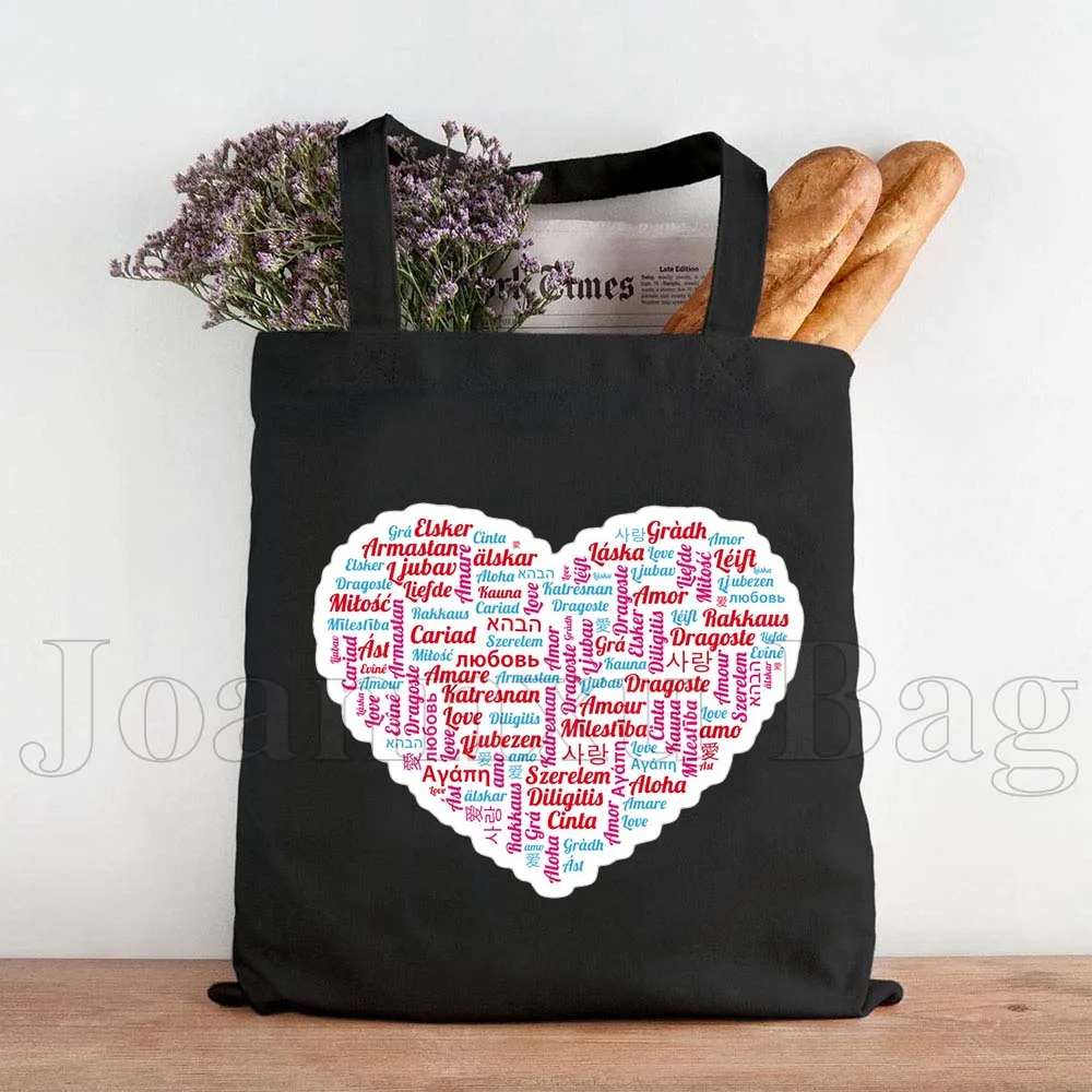 COLORFUL LOVES Hearts Rainbow Word Love in Several Languages Cute Large Capacity Durable Canvas Tote Bag Cotton Shopping Handbag
COLORFUL LOVES Hearts Rainbow Word Love in Several Languages Cute Large Capacity Durable Canvas Tote Bag Cotton Shopping Handbag