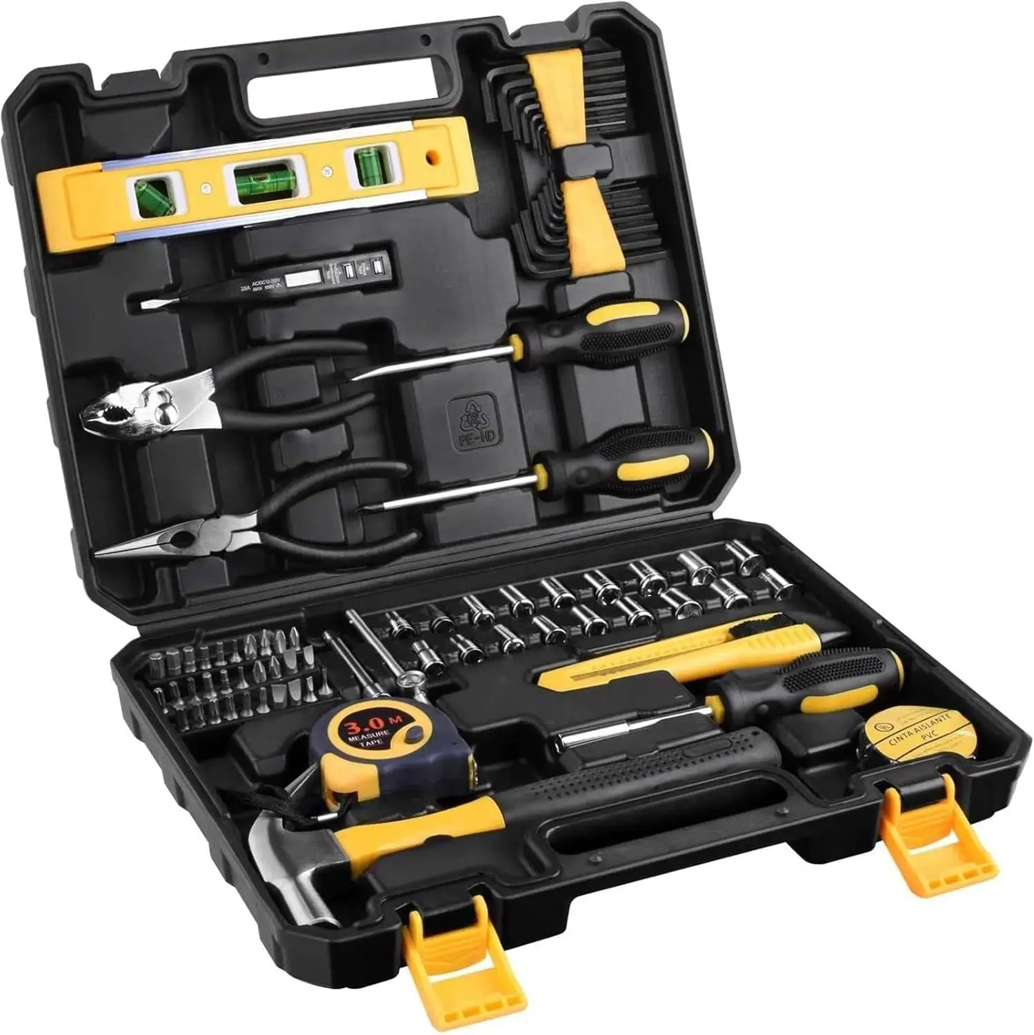Professional 78PCS Homeowner Repair Tool Kit Durable Case Auto Household Maintenance OEM Carbon Steel Wrench Screwdriver Reach03
Professional 78PCS Homeowner Repair Tool Kit Durable Case Auto Household Maintenance OEM Carbon Steel Wrench Screwdriver Reach03