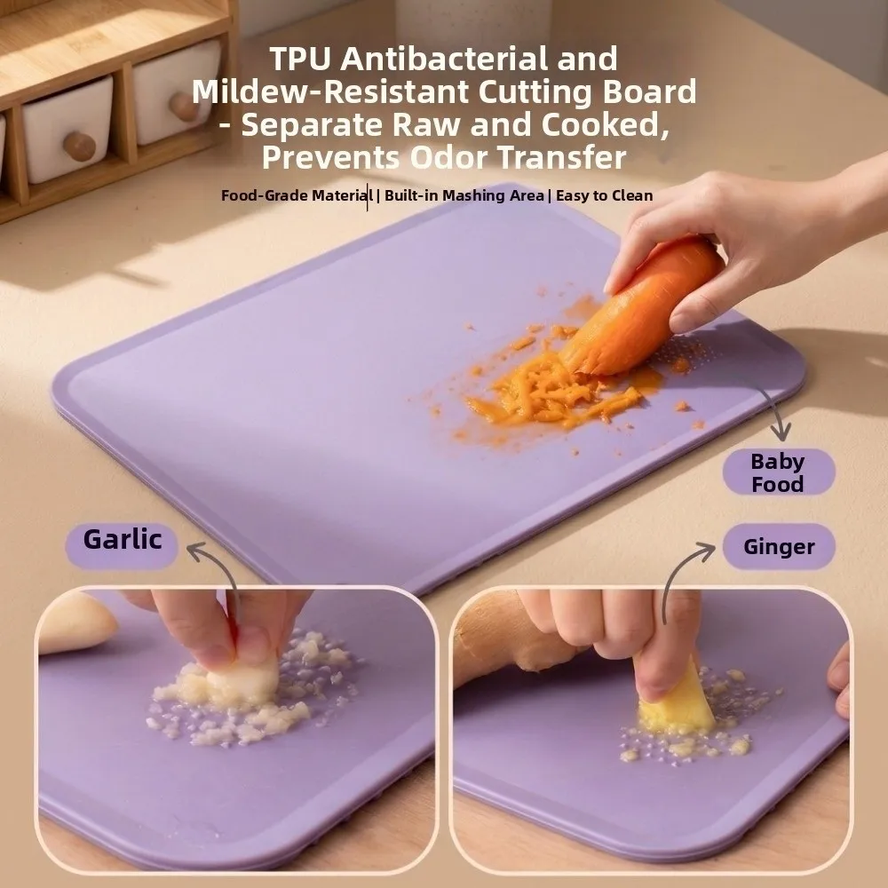 Multi-functional Square TPU Cutting Board Anti-Mold Double-Sided Chopping Block Flexible Soft Vegetable Chopping Board Kitchen
Multi-functional Square TPU Cutting Board Anti-Mold Double-Sided Chopping Block Flexible Soft Vegetable Chopping Board Kitchen