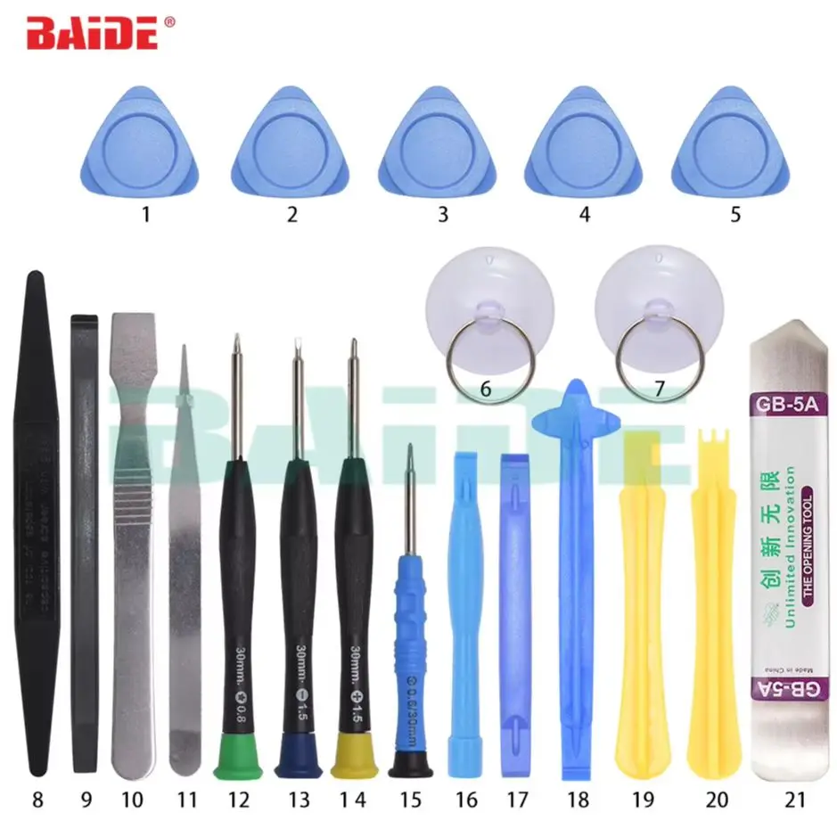 21 in 1 Mobile Phone Repair Tools Kit Spudger Pry Opening Tool Screwdriver Set for Phone Hand Tools Set Disassemble Tool
21 in 1 Mobile Phone Repair Tools Kit Spudger Pry Opening Tool Screwdriver Set for Phone Hand Tools Set Disassemble Tool