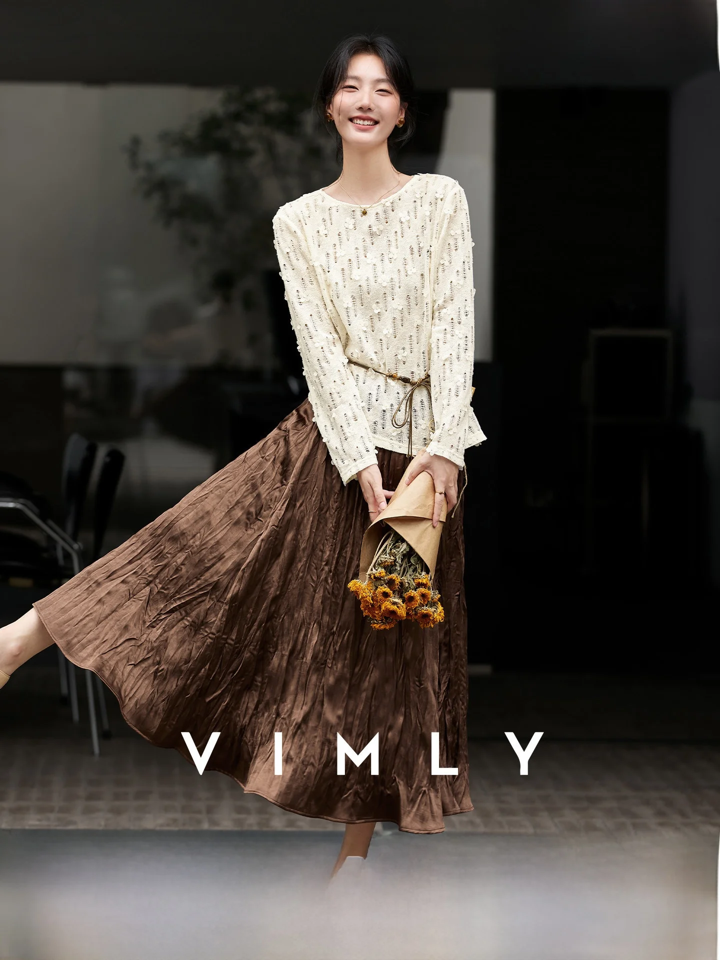 Artistic Apricot Coffee Set Women's Spring New Hollow out Knitted Top A-Line Skirt Two-Piece Set Gothic Style Fashion
Artistic Apricot Coffee Set Women's Spring New Hollow out Knitted Top A-Line Skirt Two-Piece Set Gothic Style Fashion