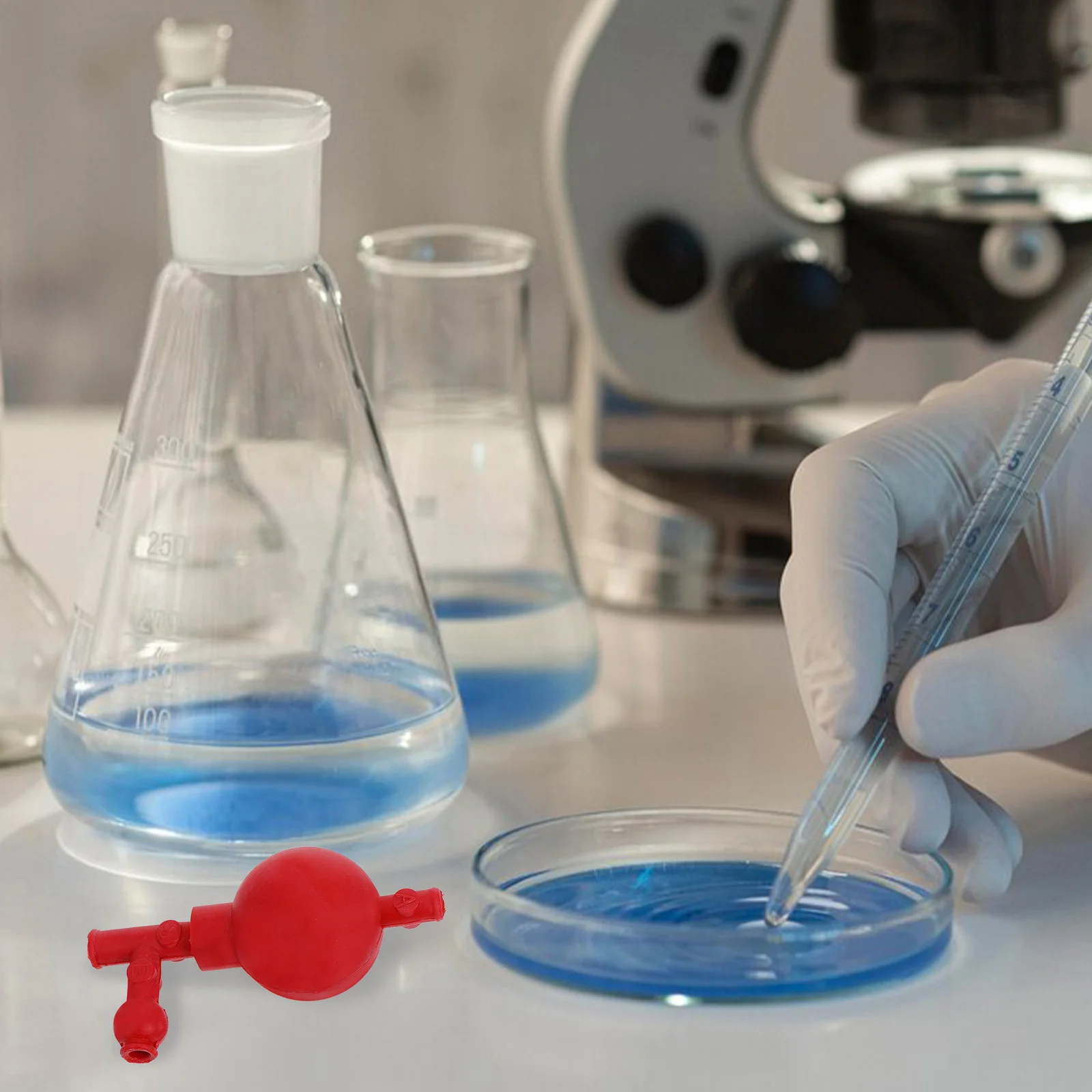 Lab Pipette Filler Bulb Red Rubber Three Valve Suction Bulb Lab Quantitative Suction Tool Industrial Mineral Laboratory Pipette
Lab Pipette Filler Bulb Red Rubber Three Valve Suction Bulb Lab Quantitative Suction Tool Industrial Mineral Laboratory Pipette