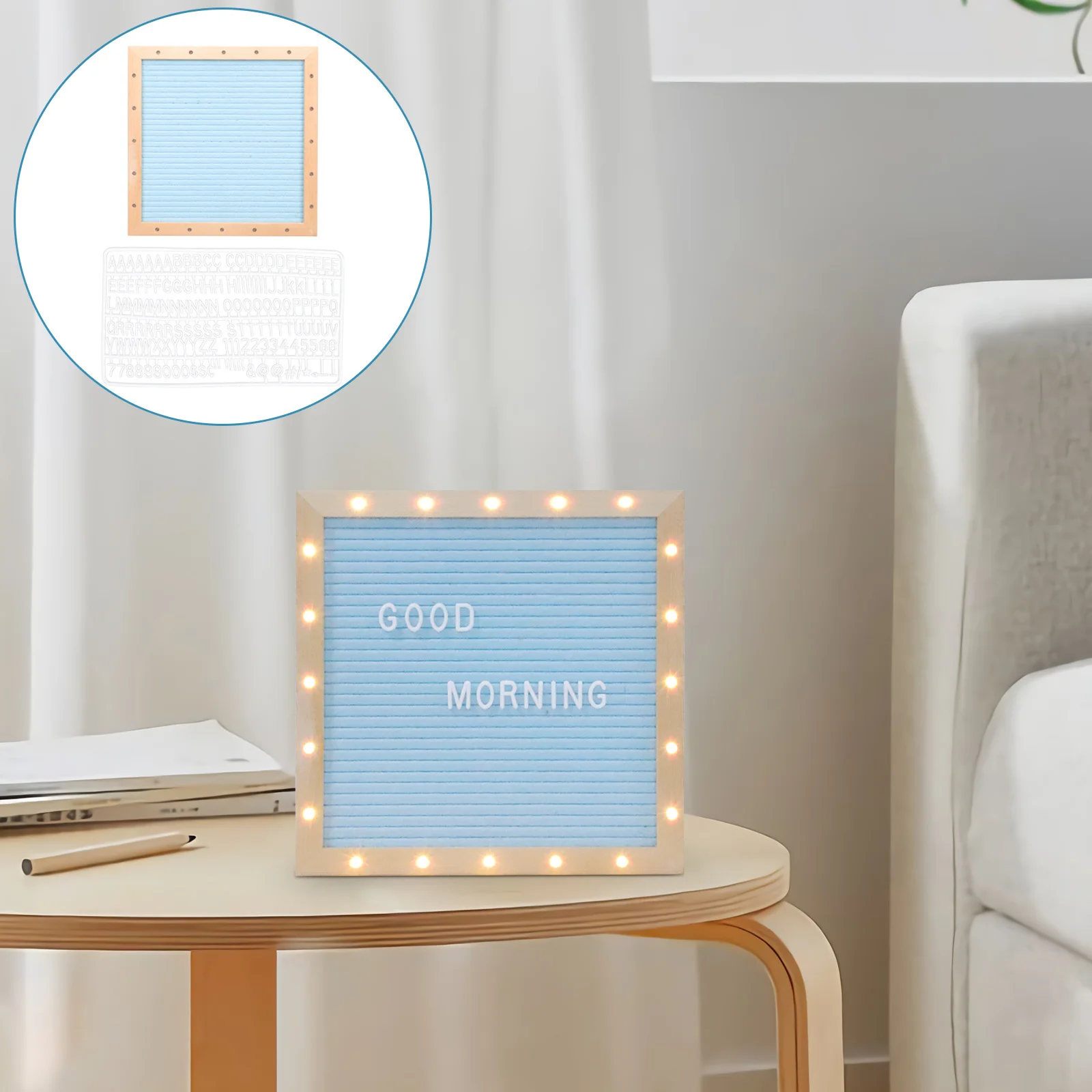 Standing Wooden Letter Board Practical Felt Board with Reusable Letters for Christmas Birthday Halloween Party
Standing Wooden Letter Board Practical Felt Board with Reusable Letters for Christmas Birthday Halloween Party