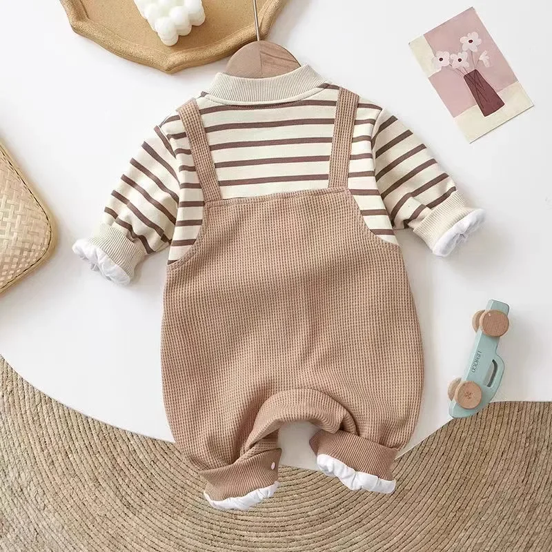 Toddler Boys Cotton Layered Romper 0-2Y Newborn Baby Girls Clothes Striped and Waffle Bear Applique Casual Daily Wear Bodysuit
Toddler Boys Cotton Layered Romper 0-2Y Newborn Baby Girls Clothes Striped and Waffle Bear Applique Casual Daily Wear Bodysuit