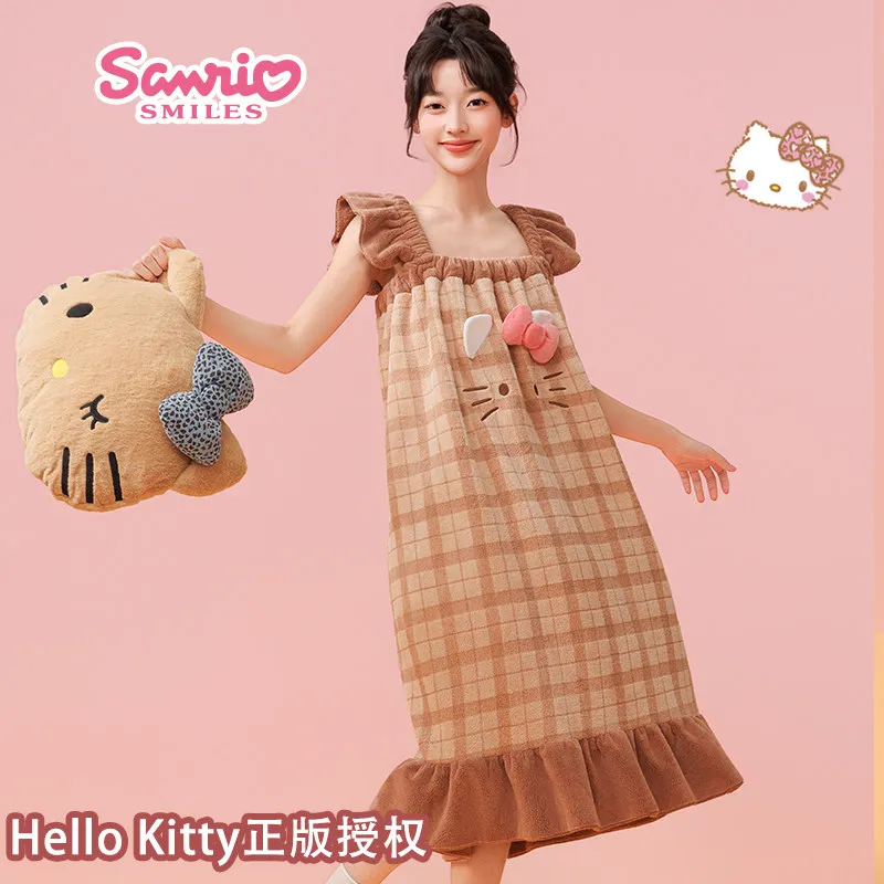 Sanrio Smiles Hello Kitty Women Wearable Bath Wrap Towel Dress Absorbent Cute Ruffled Camisole Skirt For Bathroom Bathing Use
Sanrio Smiles Hello Kitty Women Wearable Bath Wrap Towel Dress Absorbent Cute Ruffled Camisole Skirt For Bathroom Bathing Use