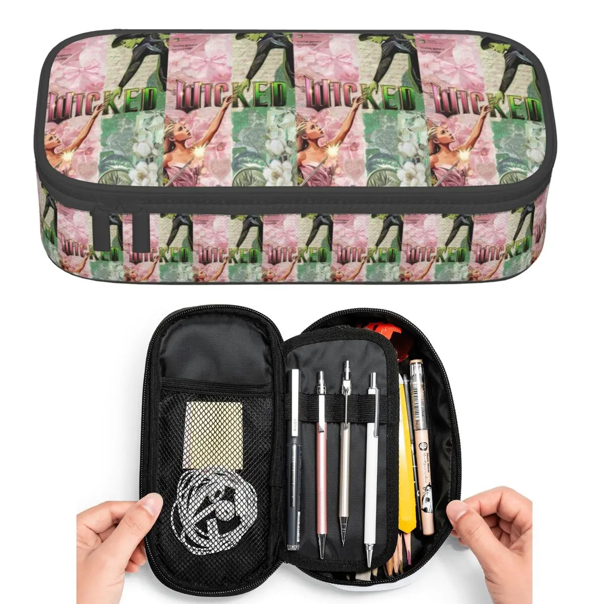Movie Wicked Elphaba And Glinda Pencil Cases for Students Pen Box Pencil Bag Big Capacity Pencil Pouch Pen Holder
Movie Wicked Elphaba And Glinda Pencil Cases for Students Pen Box Pencil Bag Big Capacity Pencil Pouch Pen Holder