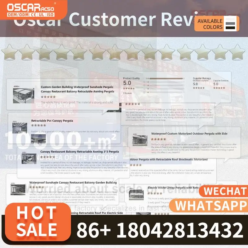 Electric Retractable Roof Motorized Aluminium Waterproof Carport Outdoor Gazebo Pergola for Garden Patio Backyard Retractable Ca
Electric Retractable Roof Motorized Aluminium Waterproof Carport Outdoor Gazebo Pergola for Garden Patio Backyard Retractable Ca