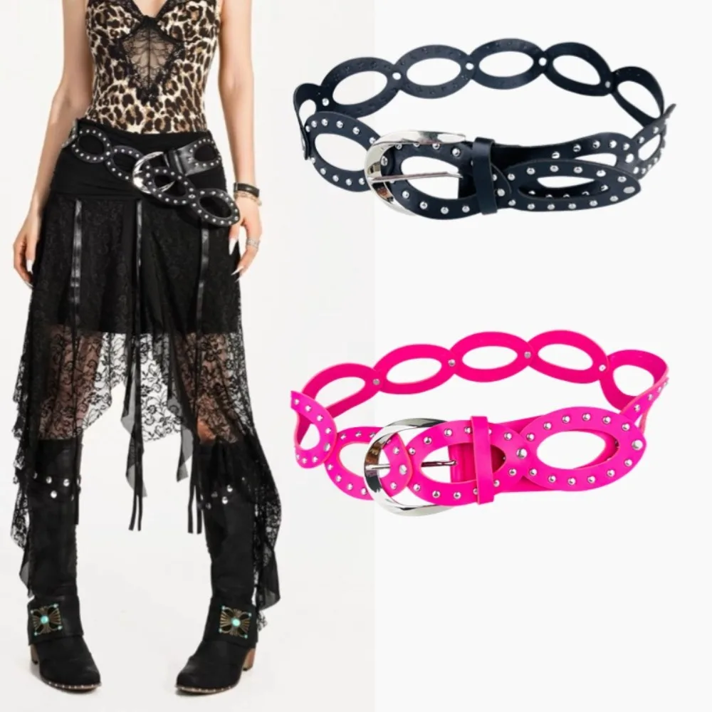 Adjustable Cowgirl Waist Belt Elliptic Geometry Wide Side PU Leather Waistbands Korean Style Metal Buckle Rivet Waist Belt
Adjustable Cowgirl Waist Belt Elliptic Geometry Wide Side PU Leather Waistbands Korean Style Metal Buckle Rivet Waist Belt