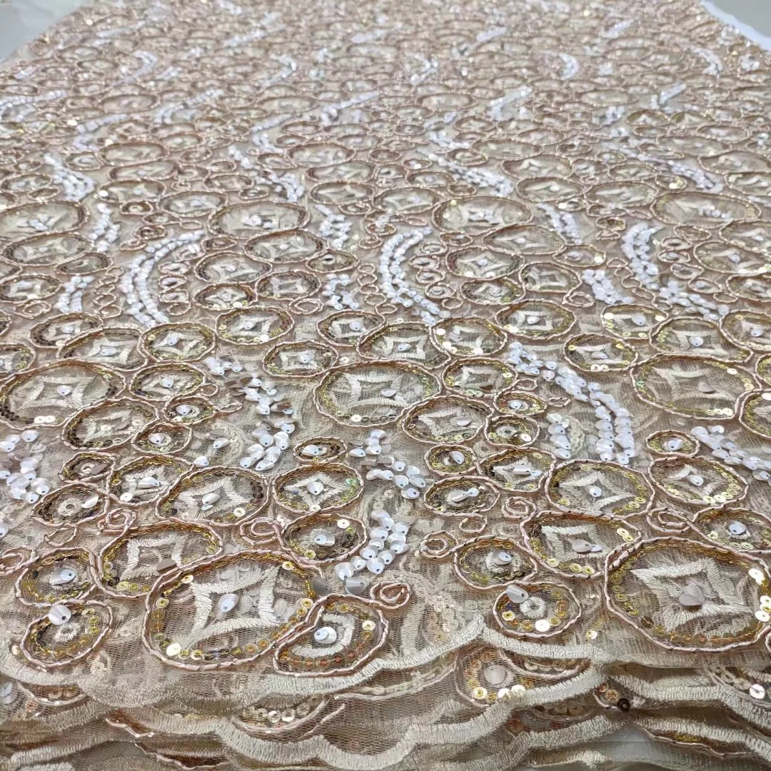 High Quality French Mesh Lace Fabric with Sequins African Lace Fabrics for Wedding TS1160
High Quality French Mesh Lace Fabric with Sequins African Lace Fabrics for Wedding TS1160