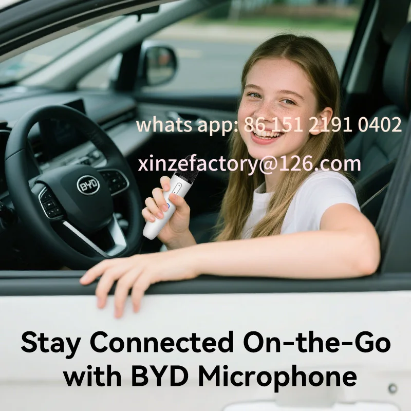 Customizable Official factory Car Microphone With Receiver, Karaoke Microphone for BYD all Models + Denza, Original
Customizable Official factory Car Microphone With Receiver, Karaoke Microphone for BYD all Models + Denza, Original