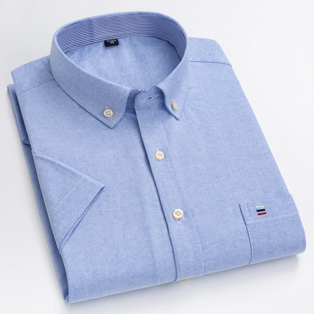 Men's Summer Casual Plaid Striped Short Sleeve Oxford Shirt - 100% Cotton Lightweight Breathable with Chest Pocket Regular Fit
Men's Summer Casual Plaid Striped Short Sleeve Oxford Shirt - 100% Cotton Lightweight Breathable with Chest Pocket Regular Fit