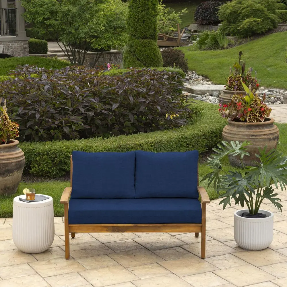 Outdoor Loveseat Cushion Set, 48 x 24, Water Repellent, Fade Resistant, Cushion Set for Couch, Bench, and Swing, Sapphire Blue
Outdoor Loveseat Cushion Set, 48 x 24, Water Repellent, Fade Resistant, Cushion Set for Couch, Bench, and Swing, Sapphire Blue