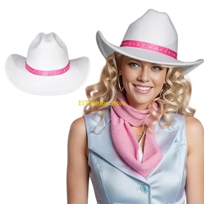 Y5GC Funny Party Hats Cowboy Hat Western Hat Womens Adult Cowboy Hat Star Decor Band Fedora Hat Costume Accessories
Y5GC Funny Party Hats Cowboy Hat Western Hat Womens Adult Cowboy Hat Star Decor Band Fedora Hat Costume Accessories