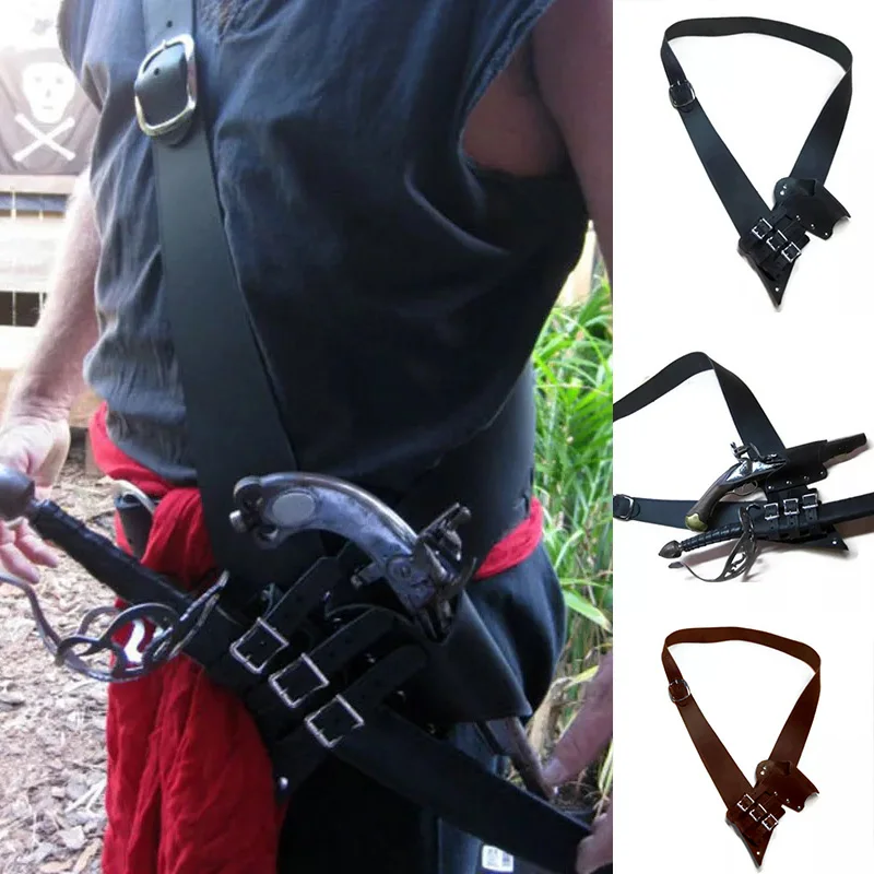 Medieval Renaissance Pirate Sword Flintlock Pistol Holster Musketeer Cosplay Costume Baldric Cutlass Gun Holder LARP Accessory
Medieval Renaissance Pirate Sword Flintlock Pistol Holster Musketeer Cosplay Costume Baldric Cutlass Gun Holder LARP Accessory