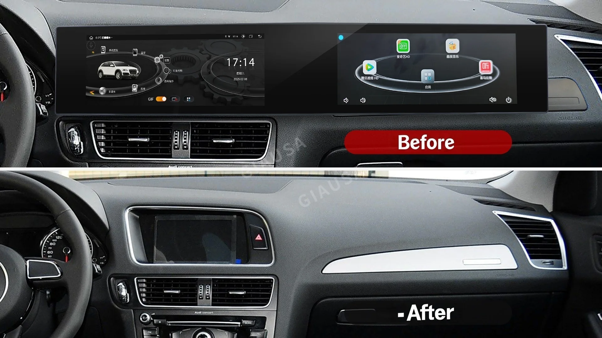 21inch 3D Curved Dual Screen For Audi Q5 2009-2017 Android Auto Car Radio Multimedia Player Bluetooth CarPlay DSP GPS Navigation
21inch 3D Curved Dual Screen For Audi Q5 2009-2017 Android Auto Car Radio Multimedia Player Bluetooth CarPlay DSP GPS Navigation