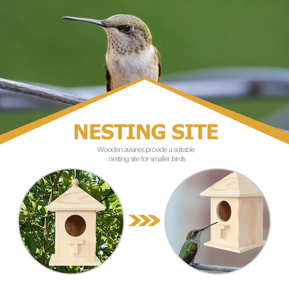 Wooden Bird House Outdoor Small Houses for Hummingbird Nest Garden Decor Parrot Breeding Balcony Hanging Pet Birds Nest Home
Wooden Bird House Outdoor Small Houses for Hummingbird Nest Garden Decor Parrot Breeding Balcony Hanging Pet Birds Nest Home