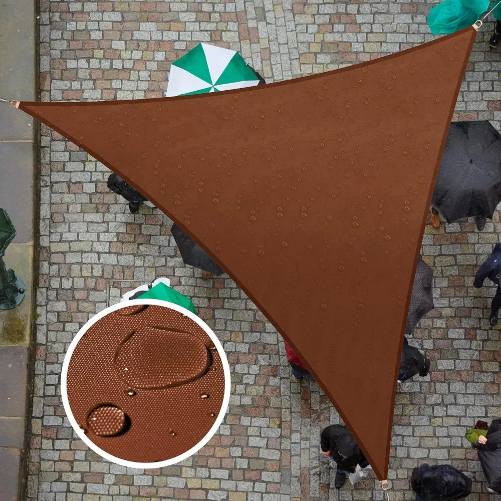 16' x 20' x 25.6' Custom Size Brown TADT12 Triangle Waterproof Sun Shade Sail UPF50 Canopy Awning Shelter, 95% UV Blockage Wate
16' x 20' x 25.6' Custom Size Brown TADT12 Triangle Waterproof Sun Shade Sail UPF50 Canopy Awning Shelter, 95% UV Blockage Wate