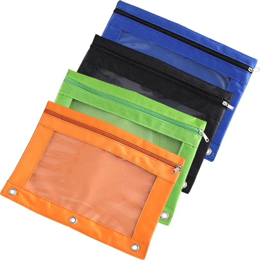 4 Pcs Binder Pencil Pouch Oxford Cloth Plastic Loose Leaf Pen Bag Zipper Stationery Storage Blue Fruit Colors
4 Pcs Binder Pencil Pouch Oxford Cloth Plastic Loose Leaf Pen Bag Zipper Stationery Storage Blue Fruit Colors