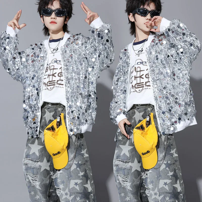 Рубашка с блестками в стиле хип-хоп для мальчиков, рваные джинсы, брюки для девочек, K-pop, джазовая куртка, детский уличный костюм, детский комплект одежды для уличных танцев
Рубашка с блестками в стиле хип-хоп для мальчиков, рваные джинсы, брюки для девочек, K-pop, джазовая куртка, детский уличный костюм, детский комплект одежды для уличных танцев