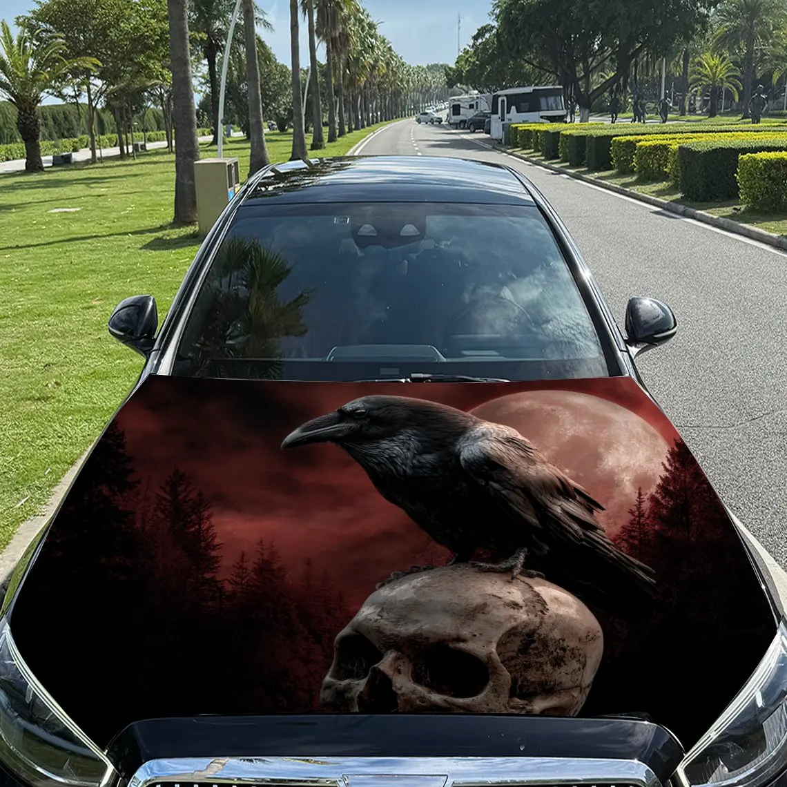 Виниловая пленка для автомобиля Blood Moon Forest Raven и череп, водонепроницаемая наклейка на капот автомобиля из материала ПВХ, самоклеящаяся устойчивая к царапинам наклейка
Виниловая пленка для автомобиля Blood Moon Forest Raven и череп, водонепроницаемая наклейка на капот автомобиля из материала ПВХ, самоклеящаяся устойчивая к царапинам наклейка