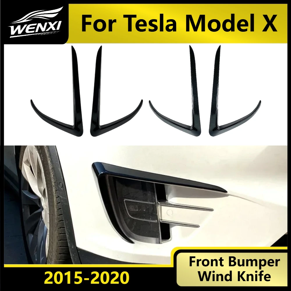 Car Front Bumper Fog Lights Eyebrow Wind Knife For Tesla Model X 2015-2020 Accessories Splitter Spoiler Covers Body Kit WENXI
Car Front Bumper Fog Lights Eyebrow Wind Knife For Tesla Model X 2015-2020 Accessories Splitter Spoiler Covers Body Kit WENXI