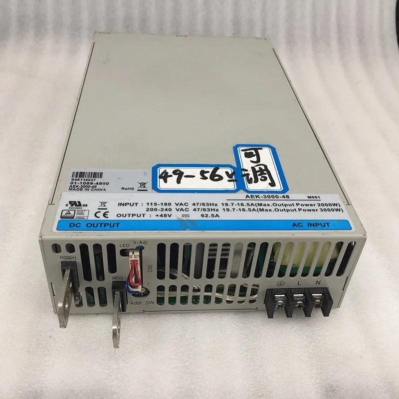 AEK-3000-48 48 В 62,5 А 3000 Вт для импульсного источника питания COTEK высокой мощности 46-51 В, регулируемый
AEK-3000-48 48 В 62,5 А 3000 Вт для импульсного источника питания COTEK высокой мощности 46-51 В, регулируемый
