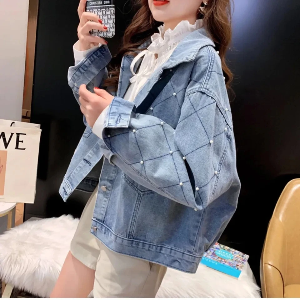 2022 Spring New Ladies Versatile Fashion High Street Denim Jacket Women Korean-Style Casual Solid Long-Sleeved Lapel Jeans Coats
2022 Spring New Ladies Versatile Fashion High Street Denim Jacket Women Korean-Style Casual Solid Long-Sleeved Lapel Jeans Coats