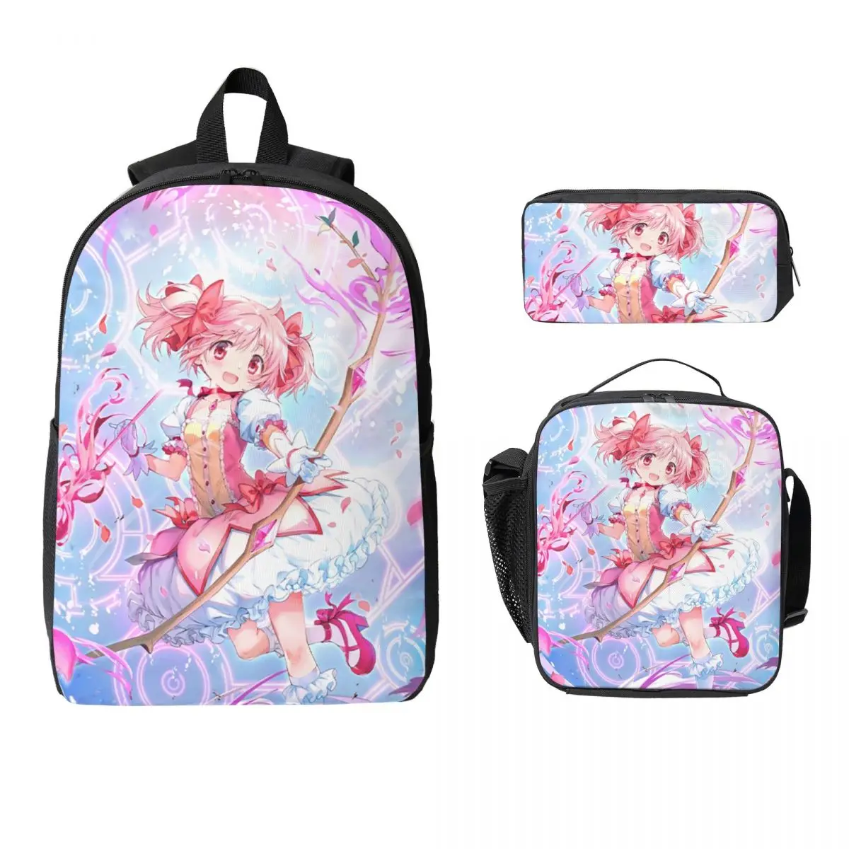 Puella Magi Madoka Magica Backpack Boys Girls BookBag School Bag Computer Shoulder Bags 3ps Insulated Lunch Bag Pencil Case
Puella Magi Madoka Magica Backpack Boys Girls BookBag School Bag Computer Shoulder Bags 3ps Insulated Lunch Bag Pencil Case