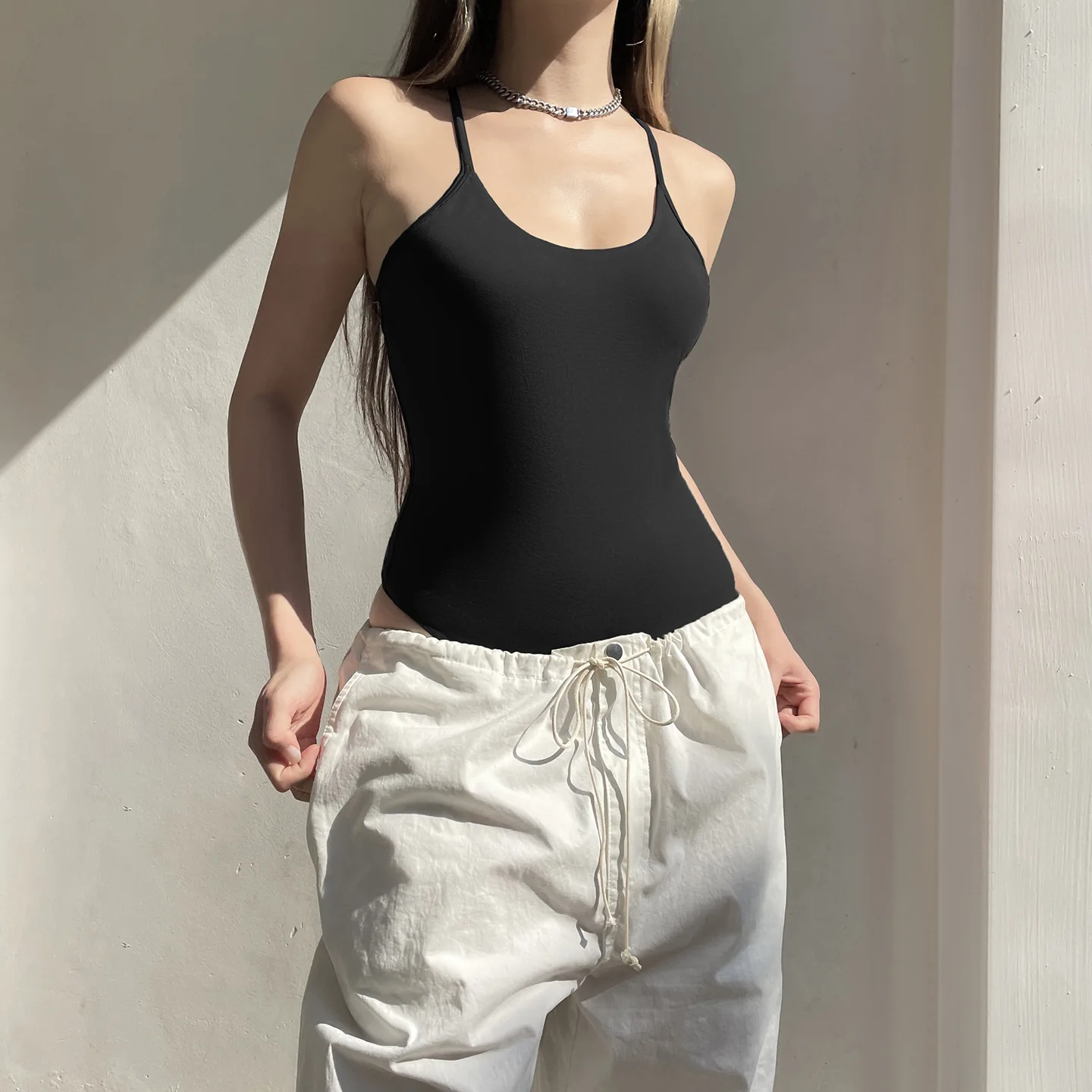 Sexy Backless Pure Color Strap Yoga Suit Hot Girl Sports Bodycon Jumpsuit Cross Border Summer Thin mid Waist
Sexy Backless Pure Color Strap Yoga Suit Hot Girl Sports Bodycon Jumpsuit Cross Border Summer Thin mid Waist