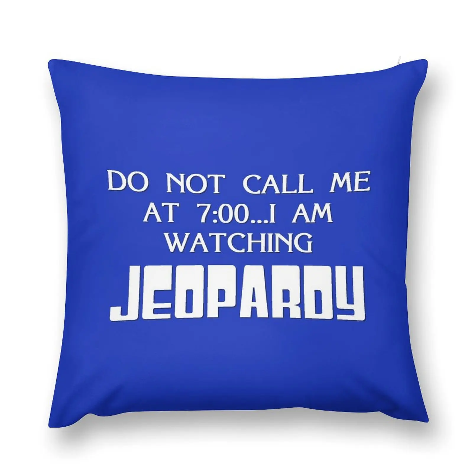 Jeopardy 7:00 Throw Pillow Cusions Cover Christmas Pillow Covers luxury decor Decorative pillow case
Jeopardy 7:00 Throw Pillow Cusions Cover Christmas Pillow Covers luxury decor Decorative pillow case