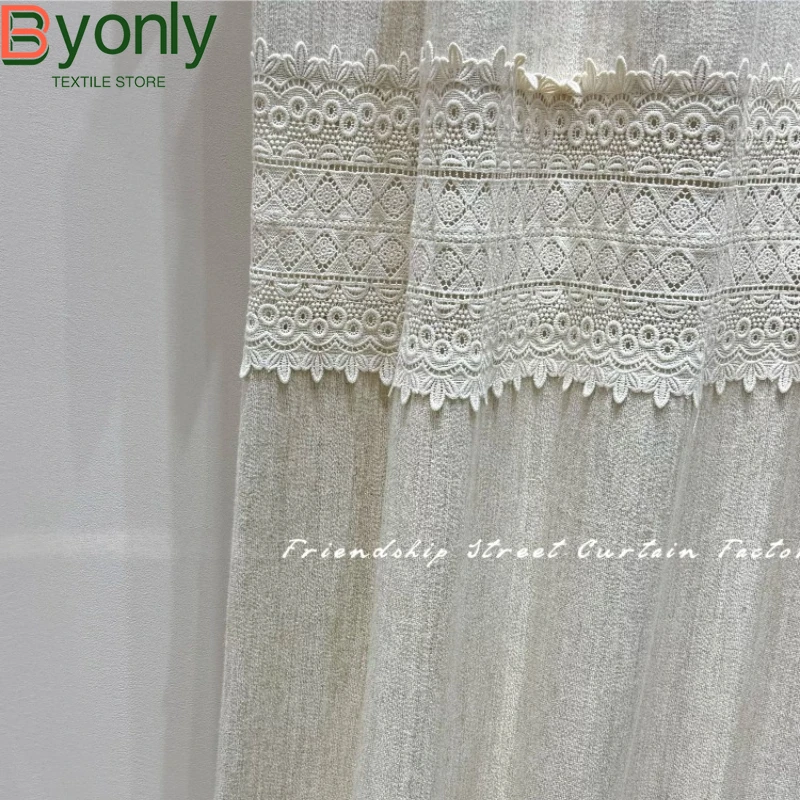 French Lace Cotton Linen Splicing Hollow Lace Cream Curtains for Living Room Balcony Bedroom Bay Window Curtains Screen Curtains
French Lace Cotton Linen Splicing Hollow Lace Cream Curtains for Living Room Balcony Bedroom Bay Window Curtains Screen Curtains