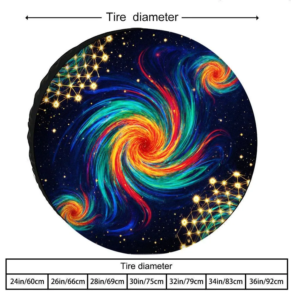 Cosmic Galaxy Vortex Tire Cover Polyester Spare Wheel Protector for SUV RV Truck
Cosmic Galaxy Vortex Tire Cover Polyester Spare Wheel Protector for SUV RV Truck