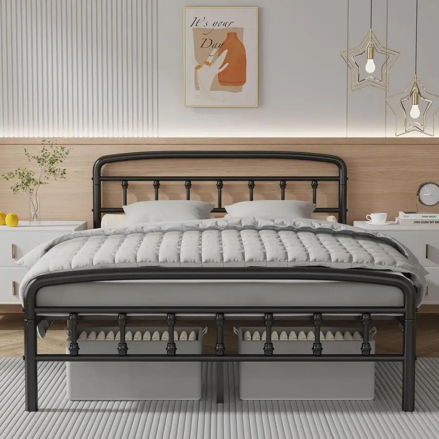Full Size Bed Frames with Headboard , No Squeak amp 1500lbs Heavy Duty Support Metal Bed Frame Full with Footboard ToolFree 20M
Full Size Bed Frames with Headboard , No Squeak amp 1500lbs Heavy Duty Support Metal Bed Frame Full with Footboard ToolFree 20M