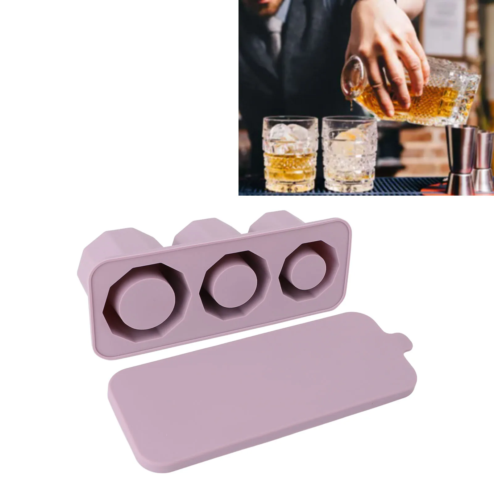 Ice Cube Tray For Tumbler Easy To Release Silicone Hollow Cylinder Ice Mold with Lid for Freezer Ice Drink Juice Whiskey Cocktai
Ice Cube Tray For Tumbler Easy To Release Silicone Hollow Cylinder Ice Mold with Lid for Freezer Ice Drink Juice Whiskey Cocktai