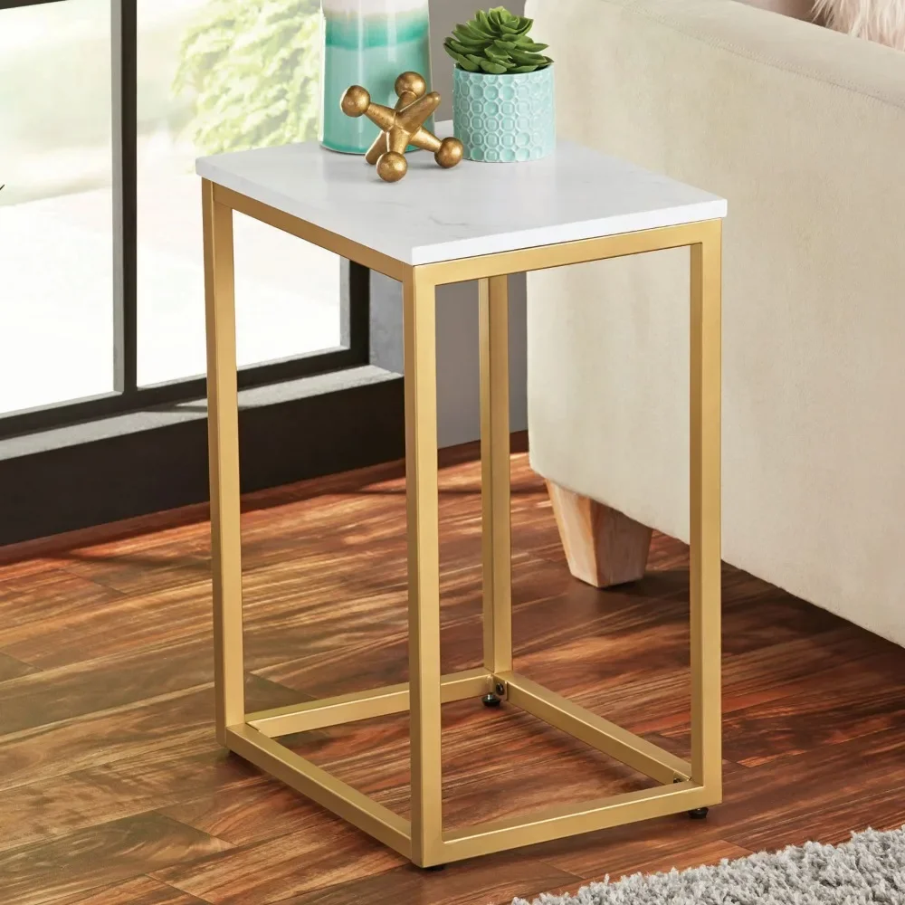 End Table Bedside Table for Living Room White Top With Gold Frame Free Shipping Side Coffee Small Corner Tables Furniture Home
End Table Bedside Table for Living Room White Top With Gold Frame Free Shipping Side Coffee Small Corner Tables Furniture Home