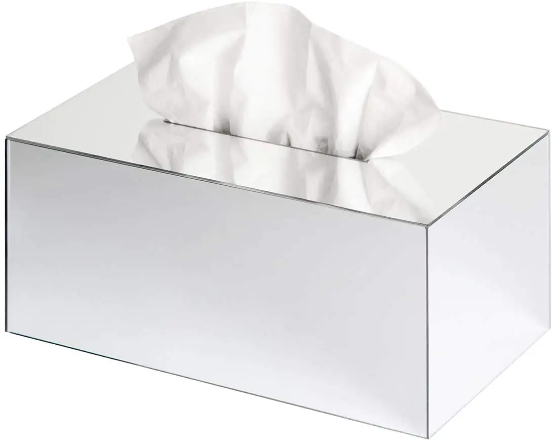 Rectangular Acrylic Mirror Tissue Box Cover With Napkin Dispenser Function 9.5x5.6x4.3 Inches
Rectangular Acrylic Mirror Tissue Box Cover With Napkin Dispenser Function 9.5x5.6x4.3 Inches