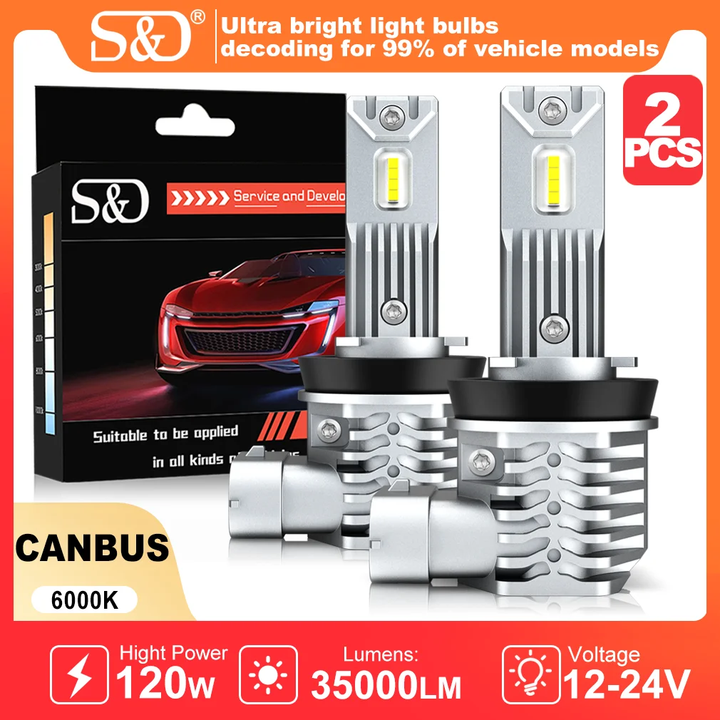 S&D 2Pcs CANBUS H8 H11 LED Fog Light Bulbs 9005 HB3 9006 HB4 6000K Led Daytime Running Driving Lamp Car Headlight 35000LM 120W
S&D 2Pcs CANBUS H8 H11 LED Fog Light Bulbs 9005 HB3 9006 HB4 6000K Led Daytime Running Driving Lamp Car Headlight 35000LM 120W
