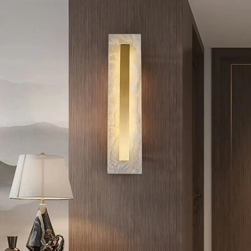 Modern Minimalist Luxury Marble Wall Light Modern Copper Gold Wall Sconce LED Bedside Wall Mount Light Fixture For Bedroom Hotel
Modern Minimalist Luxury Marble Wall Light Modern Copper Gold Wall Sconce LED Bedside Wall Mount Light Fixture For Bedroom Hotel