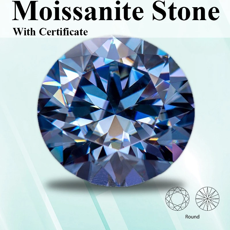 Round Cut Moissanite Stone Lavender Color Loose Gemstone With Certificate Pass Diamond Tester For Jewelry Making
Round Cut Moissanite Stone Lavender Color Loose Gemstone With Certificate Pass Diamond Tester For Jewelry Making