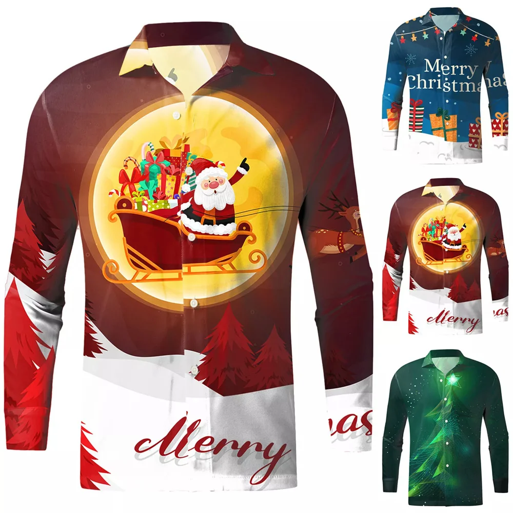 2024 shirt Christmas fun new autumn and winter shirt party fashion men's long sleeved shirt temperament button up shirt formal w
2024 shirt Christmas fun new autumn and winter shirt party fashion men's long sleeved shirt temperament button up shirt formal w