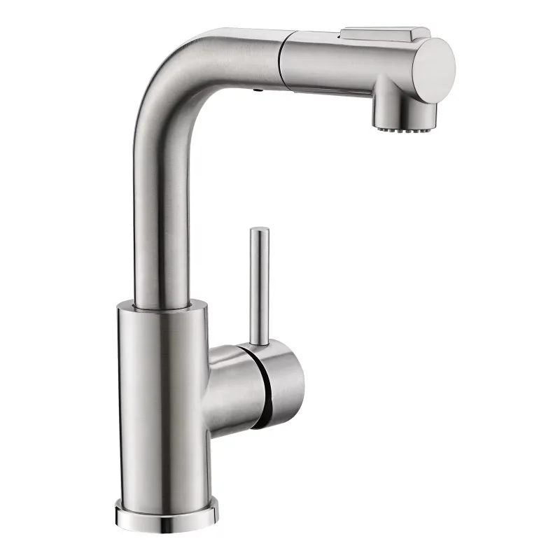 Modern Single Handle Pull Stainless Steel Kitchen Sink Faucet Brushed Nickel Sprayer Classic Style Hot Cold Water Single Hole
Modern Single Handle Pull Stainless Steel Kitchen Sink Faucet Brushed Nickel Sprayer Classic Style Hot Cold Water Single Hole