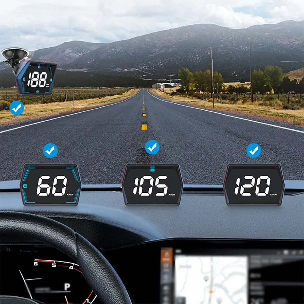 HUD GPS Car Digital Speedometer Portable Plastic HUD Car Head Up Display Non-slip Mat Suction Cup Bracket Vehicle Speed Meter
HUD GPS Car Digital Speedometer Portable Plastic HUD Car Head Up Display Non-slip Mat Suction Cup Bracket Vehicle Speed Meter