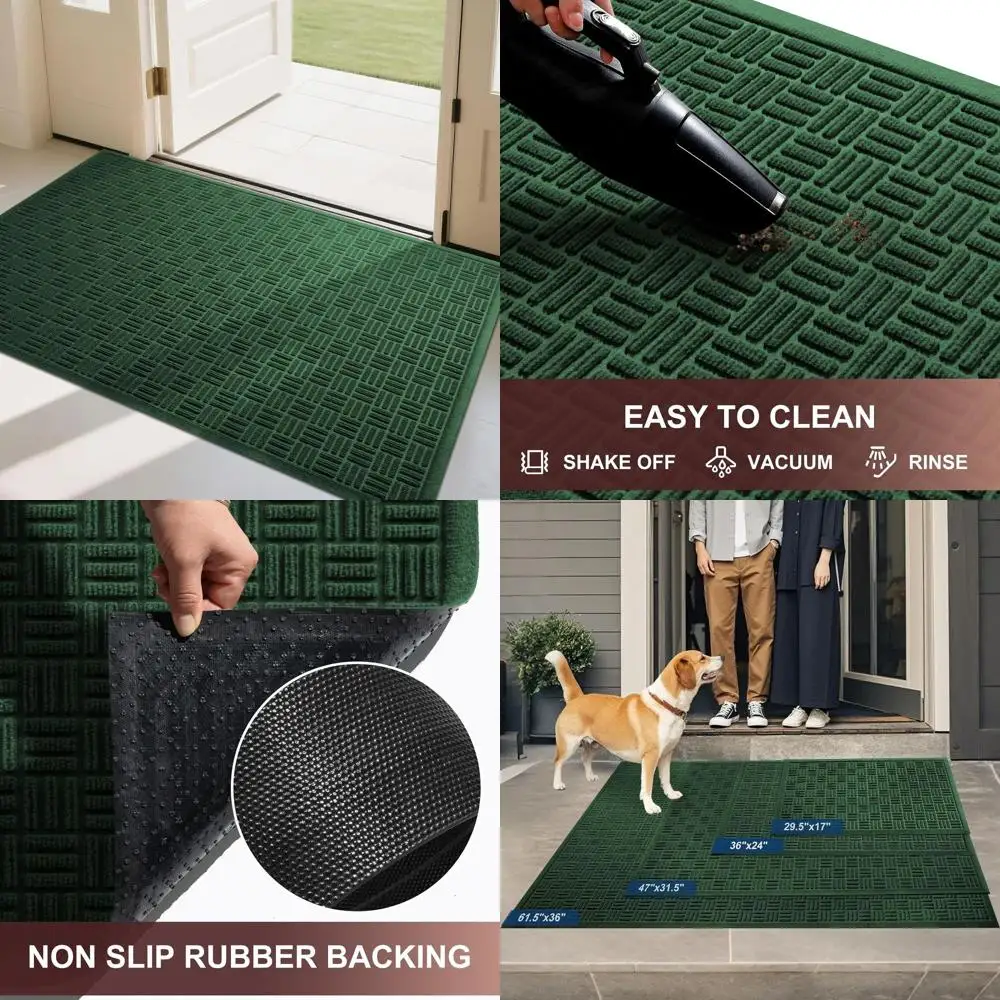 Всесезонный коврик для входной двери (для дома и улицы), грязезащитный, водонепроницаемый, нескользящий, из прочной резины, легко чистится, 47x31.5, зеленый
Всесезонный коврик для входной двери (для дома и улицы), грязезащитный, водонепроницаемый, нескользящий, из прочной резины, легко чистится, 47x31.5, зеленый