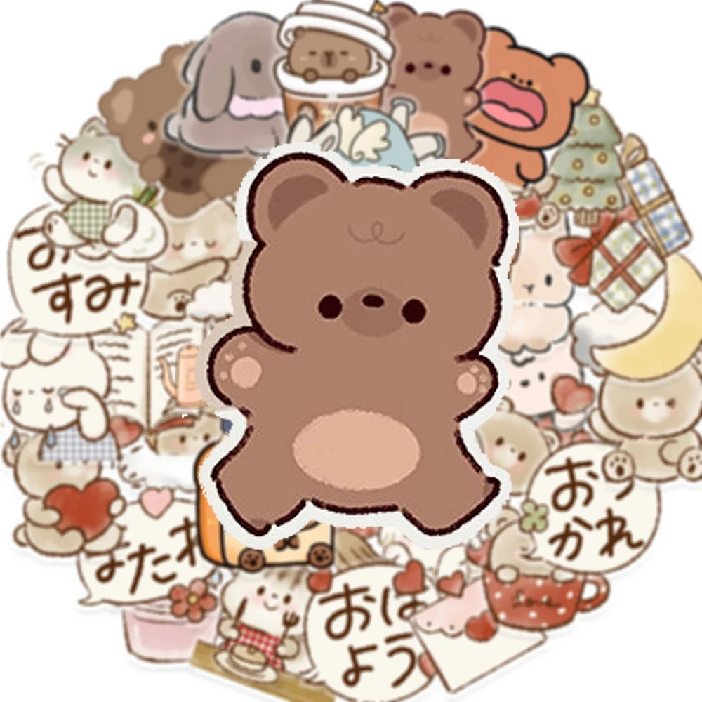 10/30/50pcs Transparent Cartoon Cute Rabbit Bear Stickers INS Aesthetic Decoration Decals DIY Phone Notebook Waterproof Sticker
10/30/50pcs Transparent Cartoon Cute Rabbit Bear Stickers INS Aesthetic Decoration Decals DIY Phone Notebook Waterproof Sticker