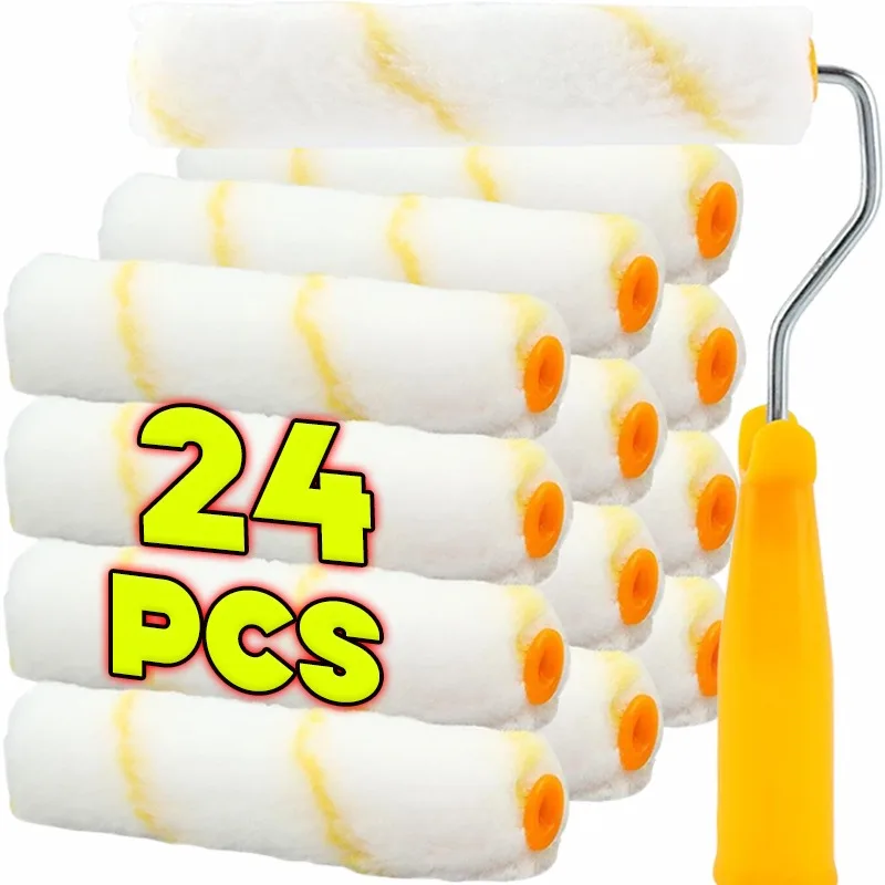 24/6pcs Thumb Roller Core Paint Roller Kit Painting Decorating Brushes Paint Rollers with Covers Wall Construction Repair Tools
24/6pcs Thumb Roller Core Paint Roller Kit Painting Decorating Brushes Paint Rollers with Covers Wall Construction Repair Tools