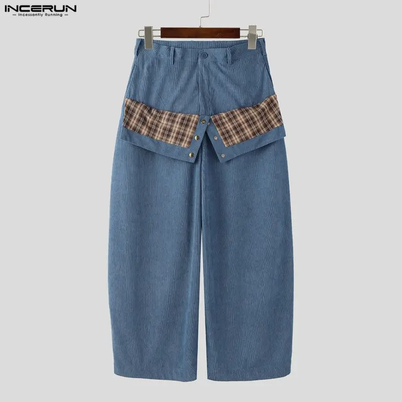 Мужские брюки INCERUN, клетчатые джоггеры с пэчворком, 2026, брюки оверсайз на пуговицах, мужская уличная одежда, стильные повседневные брюки для мужчин
Мужские брюки INCERUN, клетчатые джоггеры с пэчворком, 2026, брюки оверсайз на пуговицах, мужская уличная одежда, стильные повседневные брюки для мужчин