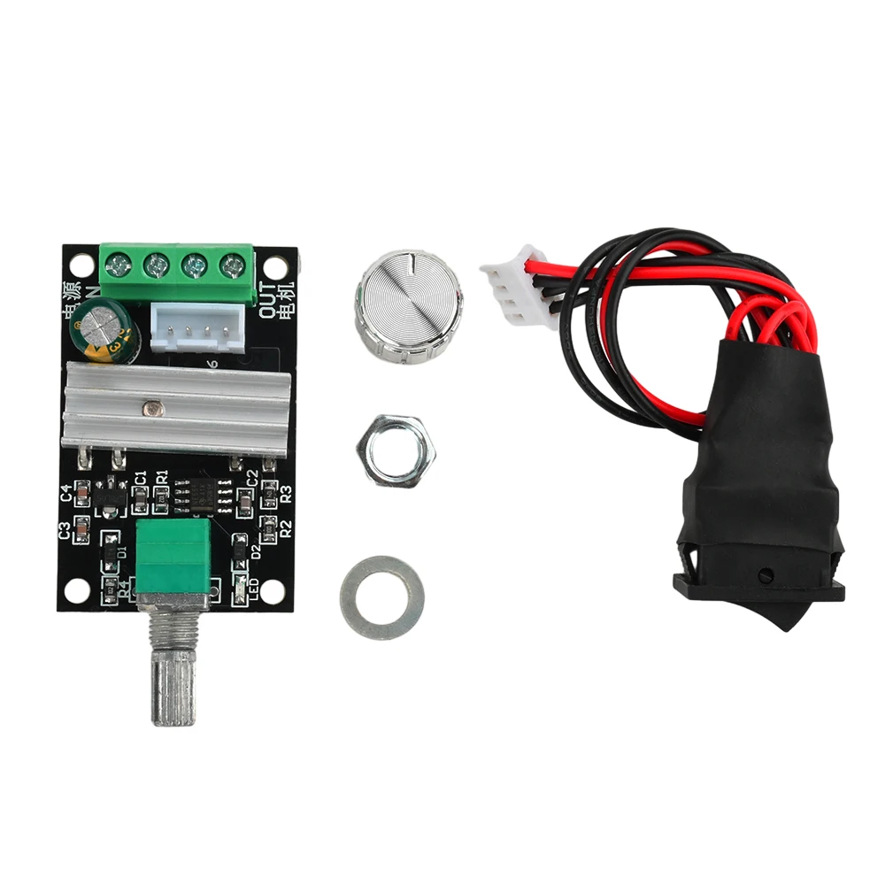 DC6-28V 3A 80W PWM DC Motor Speed Controller Regulator Reversible Motor Driver Switch Control Potentiomet
DC6-28V 3A 80W PWM DC Motor Speed Controller Regulator Reversible Motor Driver Switch Control Potentiomet
